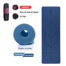 Tapete para ginástica com camada dupla antiderrapante com linha de posição