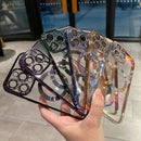 Luxo magnético para magsafe carga sem fio chapeamento caso claro para iphone 11