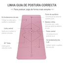 Tapete para ginástica com camada dupla antiderrapante com linha de posição